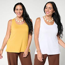 "As Is" WynneLayers 2-pack Scoop Neck Tank Set