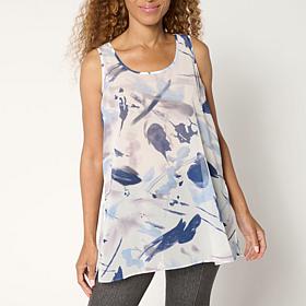 "As Is" WynneLayers Chiffon Tank with Side Slits