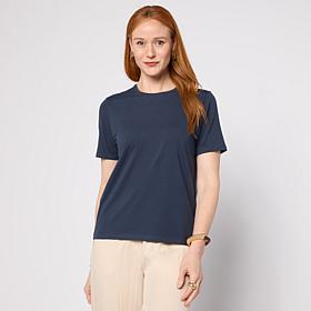 "As Is" WynneLayers Cotton Spandex Crew Neck Tee