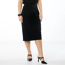 "As Is" WynneLayers Smooth Operator Scuba Knit Midi Pencil Skirt