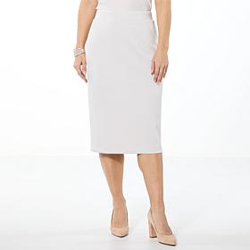 "As Is" WynneLayers Smooth Operator Scuba Knit Midi Pencil Skirt