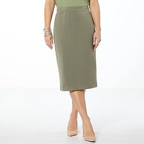 "As Is" WynneLayers Smooth Operator Scuba Knit Midi Pencil Skirt