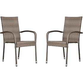Aspect Living Morgan Outdoor Wicker Chair 2-Pack - Weathered Gray