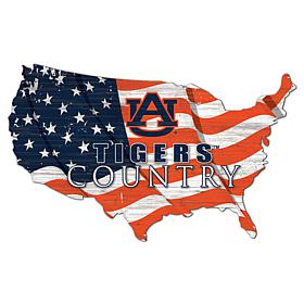 Auburn University USA Shape Flag Cutout