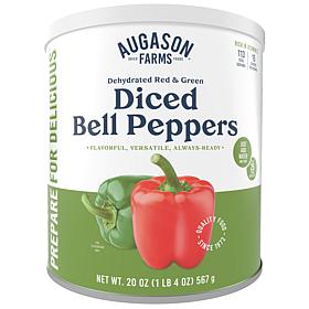 Augason Farms 1lb Dehydrated Diced Red & Green Peppers - 113 Servings