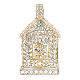 august & leo 12.5" Jeweled House with LED Candle
