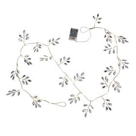 august & leo 6' Jeweled Leaf LED Garland