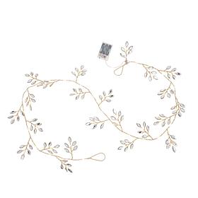 august & leo 6' Jeweled Leaf LED Garland
