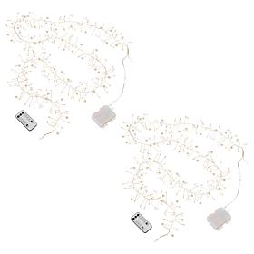 august & leo 6.5' LED Pearl & Crystal String Lights Set of 2