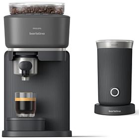 Automatic Espresso Machine and Milk Frother Bundle, Black