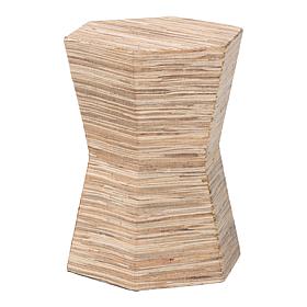 bali and pari Idana Bohemian Hexagonal Grasscloth End Table 