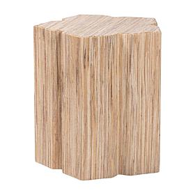 bali and pari Janeth Bohemian Grasscloth End Table - 18.1" x 16" x 16"