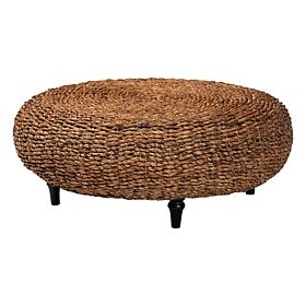 bali and pari Riau 46.9" Round Seagrass Coffee Table
