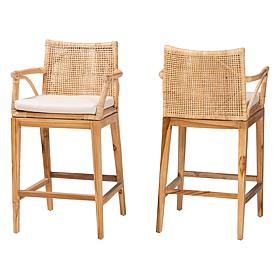 bali & pari Storsel Bohemian 2-Piece Counter Stool Set