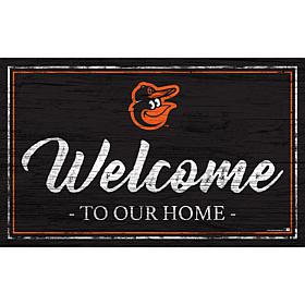 Baltimore Orioles Team Color Welcome Sign - 11x19"