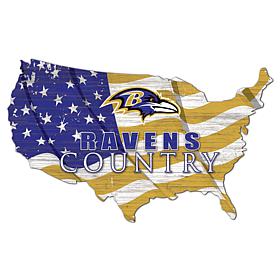 Baltimore Ravens USA Shape Flag Cutout 