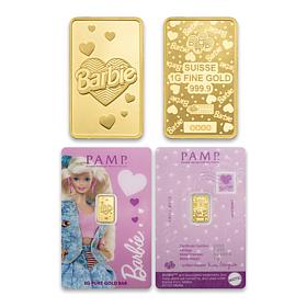 Barbie Valentine's Day Limited Edition 7,500 1 Gram Gold Bar