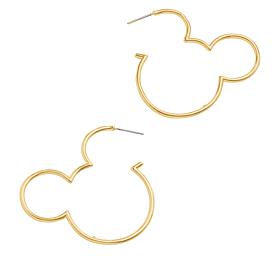BAUBLEBAR Disney Mickey Mouse Goldtone Wire Hoop Earrings