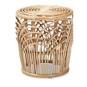 Baxton Studio Edena Modern Bohemian Rattan End Table