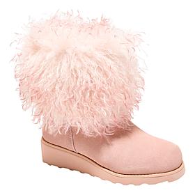 BEARPAW® Janell Curly Faux Fur and Suede Boot