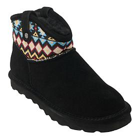 BEARPAW® Jillie Suede Print Bootie with Rain & Stain Repellent
