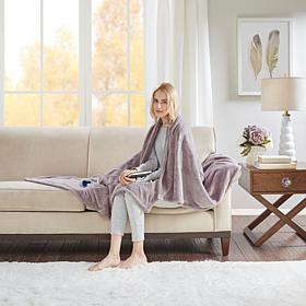 Beautyrest Heated Plush Microlight Oversized Throw