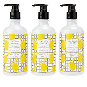 Beekman 1802 Goat Milk Hand & Body Wash 3-Piece Set - Sunshine Lemon