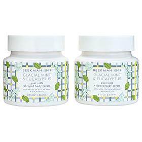 Beekman 1802 Goat Milk Mint & Eucalyptus Whipped Body Cream 2-pack