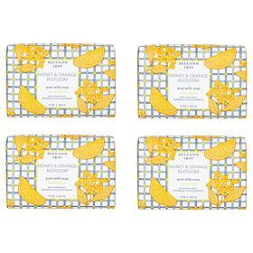 Beekman 1802 Honey & Orange Blossom Goat Milk Bar Soap 4-piece Set