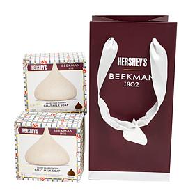 Beekman 1802 X Hershey's Candy Cane Body Care Bar Soap Gift Set w/Bag