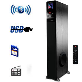 beFree Sound Bluetooth Powered Tower Speaker in Black