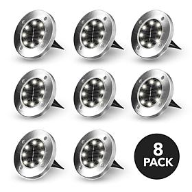Bell + Howell Disk Lights Deluxe Solar Lights 8-pack