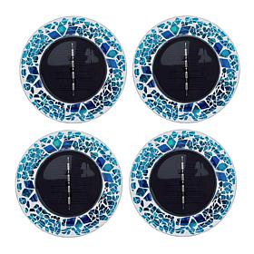 Bell + Howell Mosaic Solar Disk Lights - 4-pack