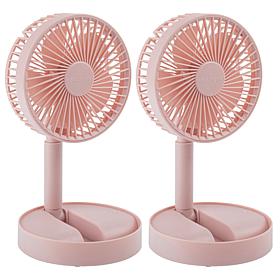 Bell + Howell Set of 2 Foldaway Collapsible Fans