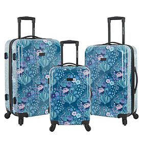 Bella Caronia 3 Pc Rolling Hardside Luggage Set w/ 4-Wheel Spinners