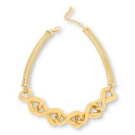 Bellezza 18" Bronze Infinity Design Tubogas Chain Necklace