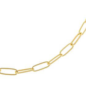 Bellezza 34" Bronze Elongated Oval Paperclip Chain Necklace