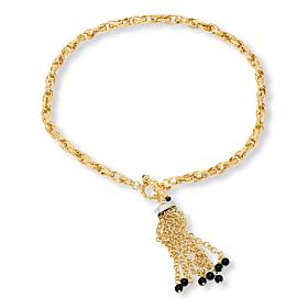 Bellezza Bronze 2-Tone Onyx Mixed Texture Pendant Necklace