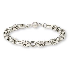 Bellezza Bronze Byzantine Station Magnetic Clasp Bracelet