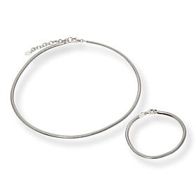 Bellezza Bronze Cashmere Necklace and Bracelet Set