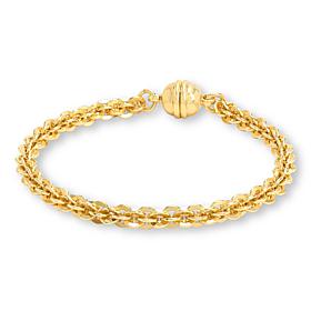 Bellezza Bronze Cristallino Chain Magnetic Clasp Bracelet