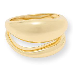 Bellezza Bronze Polished 2-Row Ring