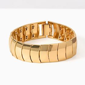 Bellezza Bronze Shiny Curved Linked Bracelet
