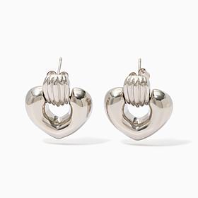 Bellezza Bronze Shiny Heart Doorknocker Earrings