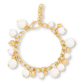Bellezza Hammer Charm Bracelet with Quartzite Beads