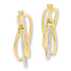 Bellezza Illusion Bronze Triple Row Hoop Earrings