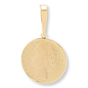 Bellezza Lira Coin Bronze Inspirational Enhancer Pendant