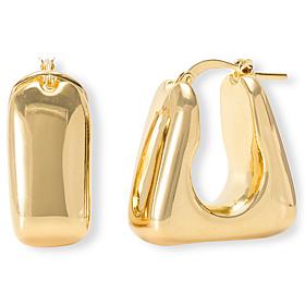 Bellezza Polished Electroform Triangular Hoop Earrings