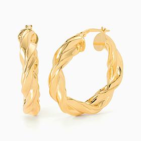 Bellezza Polished Twisted Hoop Earrings