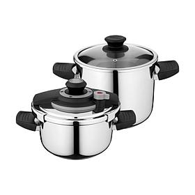 BergHOFF Essentials 4pc 18/10 Stainless Steel Vita Pressure Cooker Set